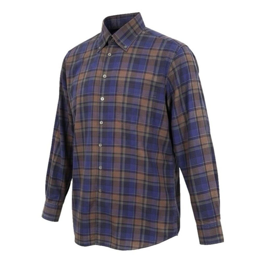 Scott Barber Fall Plaid 100% Cotton Shirt Thanksgiving Classic Preppy Heritage L